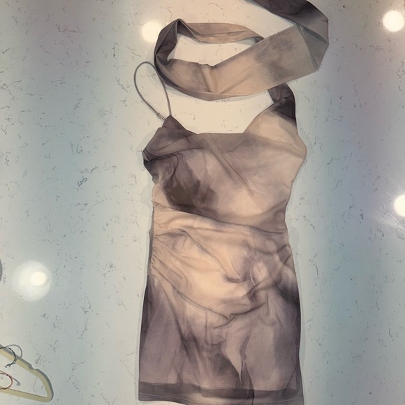 Superdown Marble Mini Dress in Purple and Cream - Picture 4 of 5